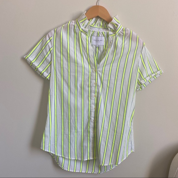 THE SHIRT by Rochelle Behrens Striped Button-Down Blouse - Picture 2 of 15